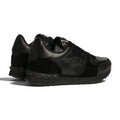 Valentino Garavani Camouflage Black Leather Sneakers