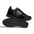 Valentino Garavani Camouflage Black Leather Sneakers
